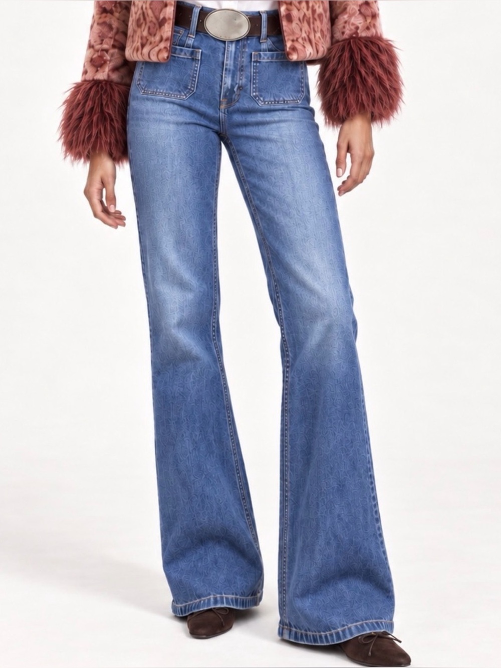 Gap High Rise '70s Flare Jeans Blue Waist 27 / 4R, Like New